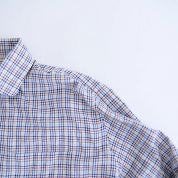 Vintage Peter Millar Multi-colour Checker 100% Cotton Button Up Shirt Size XL - Picture 11 of 14